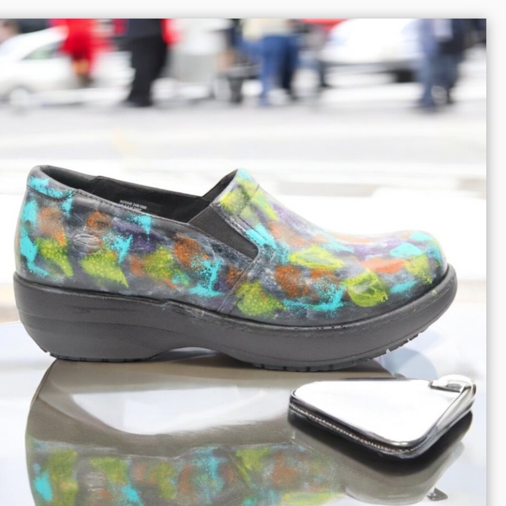 Abeo Bessie Multicolor Hand Painted Clog 8.5()7919